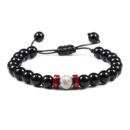 Black Onyx Stone Beads Tibetan Bracelet Crystal Gemstone Adjustable Bracelet