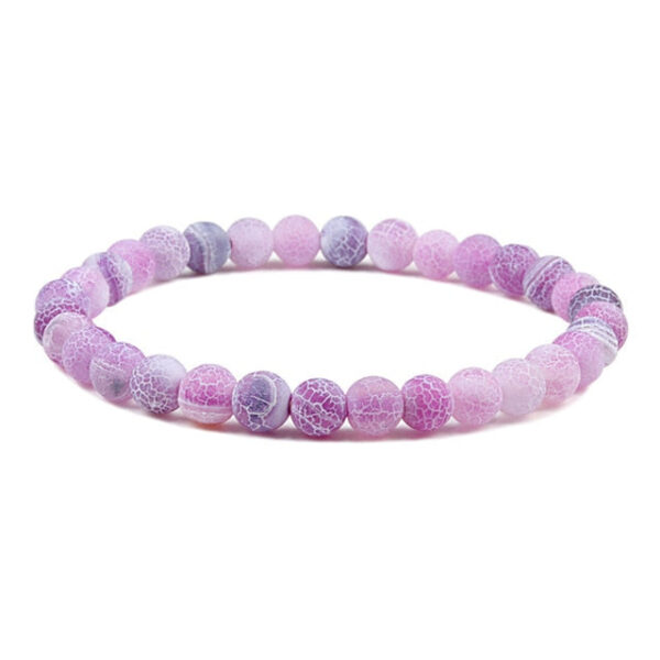 Charm Purple Weathered Stone Bracelet Chakra Crystal Buddha Lucky Charm Inspired Bracelet - Image 7