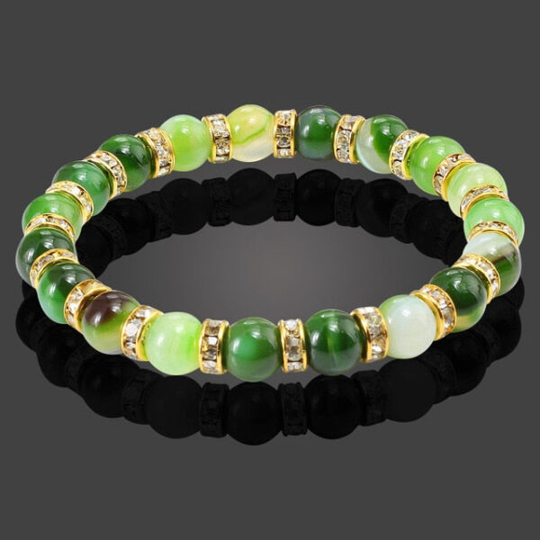 Buddha Natural Stone Bracelet Round Crystal Beads Bracelet - Image 14