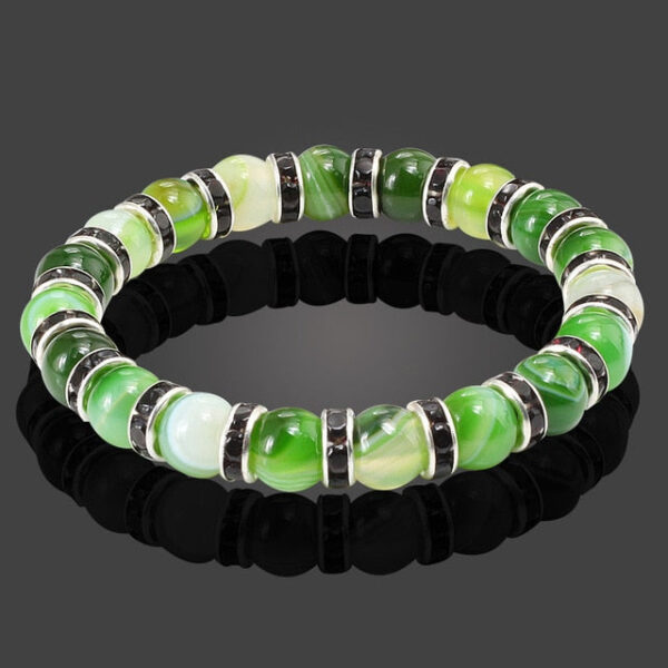 Buddha Natural Stone Bracelet Round Crystal Beads Bracelet - Image 8