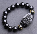 Black Obsidian Energy Bracelet Enlightenment Buddha Bracelet