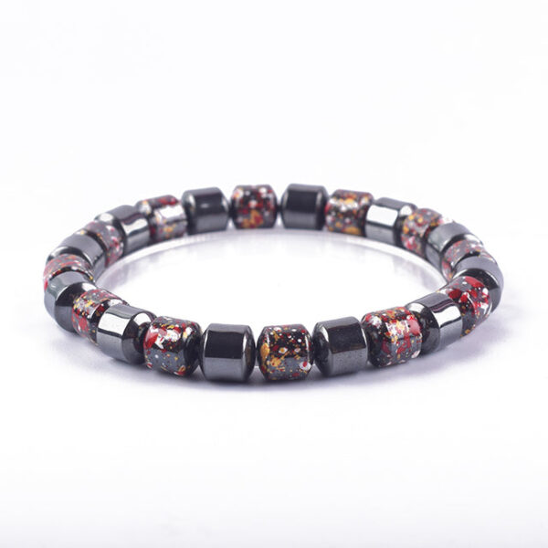 Bohemian Therapeutic Hematite Bracelet Buddha Precious Stone Protective Bracelet