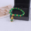 Lucky Pixiu Crystal Stone Beaded Bracelet Buddha Good Fortune Pi Xiu Symbol Bracelet