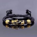 Lucky Pixiu Dragon Wealth Bracelet Knot Braided Rope Pi Xiu Color Changing Bracelet