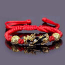 Lucky Pixiu Dragon Wealth Bracelet Knot Braided Rope Pi Xiu Color Changing Bracelet