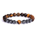 Lucky Hematite Beads Bracelet Mala Beads Tiger Eye Bracelet