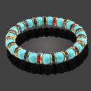 Natural Crystal Blue Stone Beads Yoga Fitness Buddha Stones Bracelet