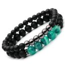 7 Chakras Lava Rock Stone Bead Bracelet Gemstones Crystal Beaded Yoga Bracelet