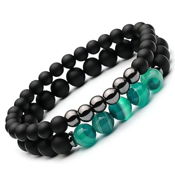 7 Chakras Lava Rock Stone Bead Bracelet Gemstones Crystal Beaded Yoga Bracelet - Image 29