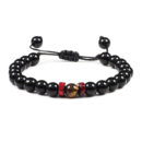 Black Onyx Stone Beads Tibetan Bracelet Crystal Gemstone Adjustable Bracelet