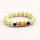 Feng Shui Pixiu Luminous Stone Beads Bracelet Pi Xiu Lucky Charm Dragon Bracelet