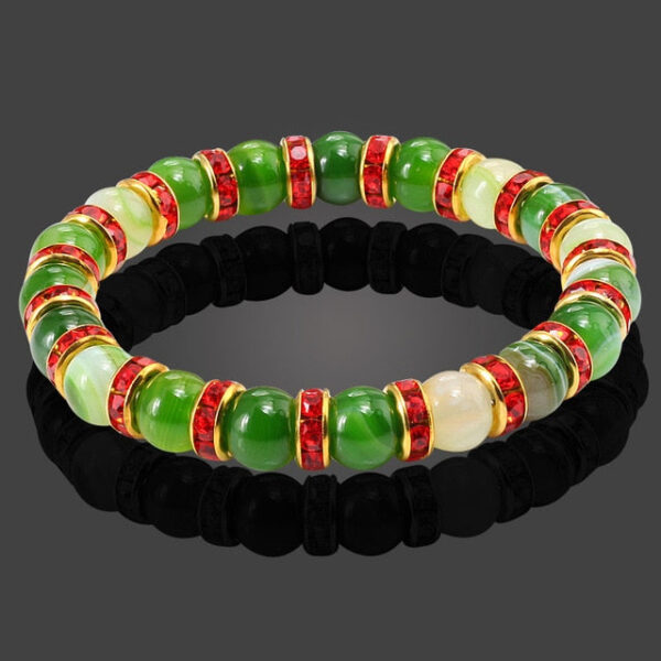 Buddha Natural Stone Bracelet Round Crystal Beads Bracelet - Image 19