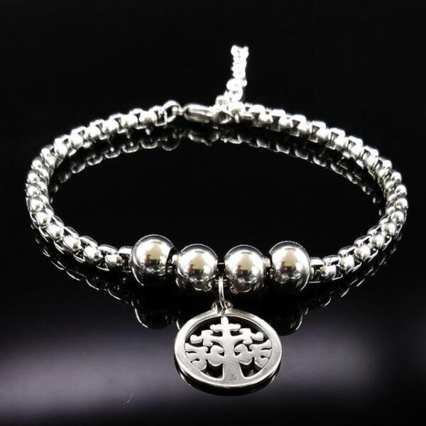 Tree of Life Symbol Stainless Steel Bracelet - Image 7