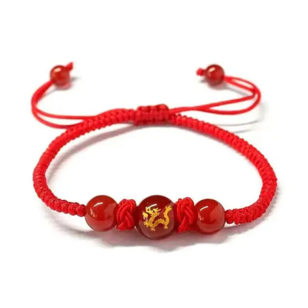 Lucky Red Rope Dragon Bracelet Good Fortune Feng Shui Knot Bracelet - Image 7