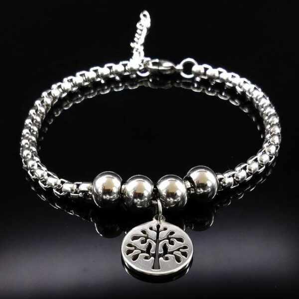 Tree of Life Symbol Stainless Steel Bracelet - Image 8