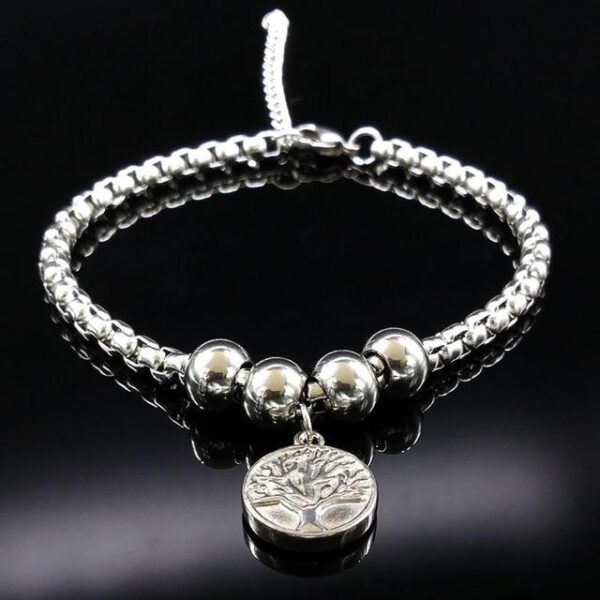 Tree of Life Symbol Stainless Steel Bracelet - Image 9