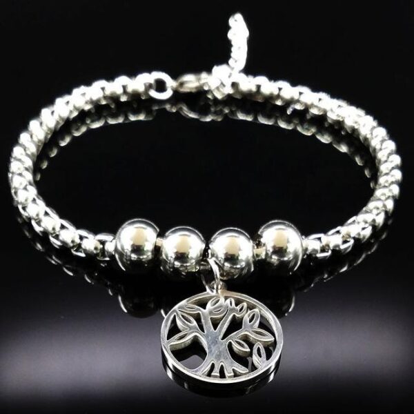 Tree of Life Symbol Stainless Steel Bracelet - Image 10