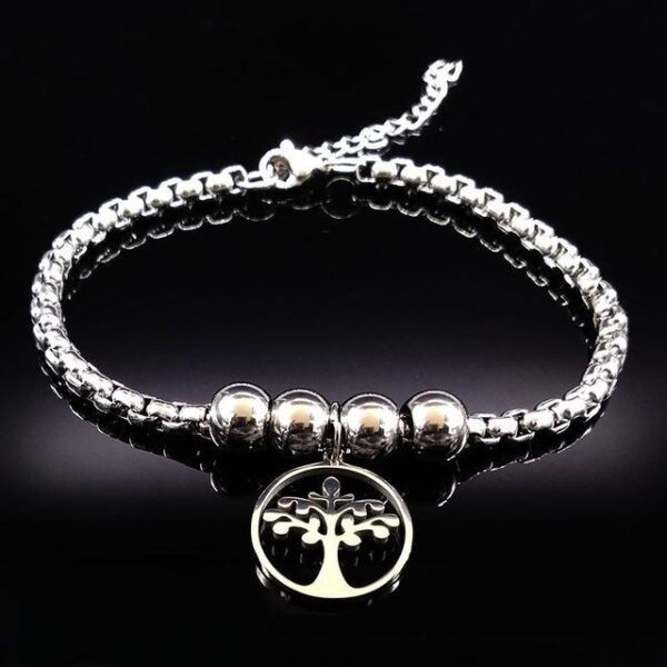 Tree of Life Symbol Stainless Steel Bracelet - Image 11