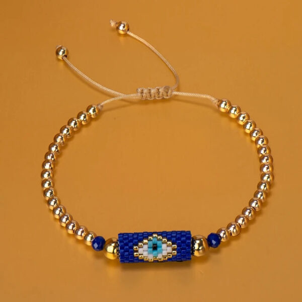 Woven Evil Eye Turkish Eye Beads Bracelet Women Jewelry Handmade Bracelet - Image 8