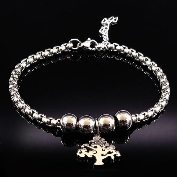 Tree of Life Symbol Stainless Steel Bracelet - Image 12