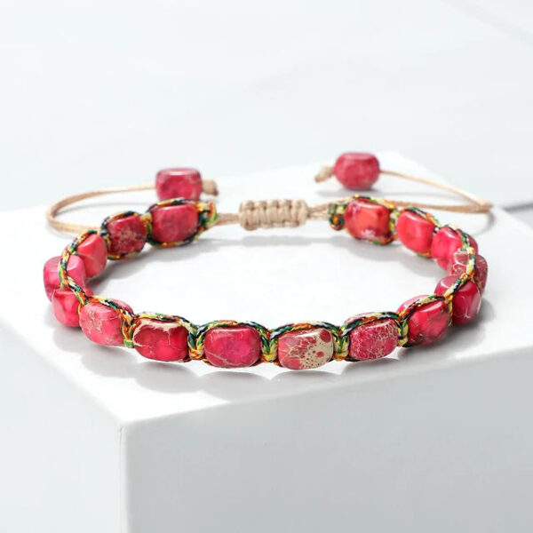 Imperial Stone Gemstone Beaded Bracelet Handmade Bohemian Bracelet - Image 14