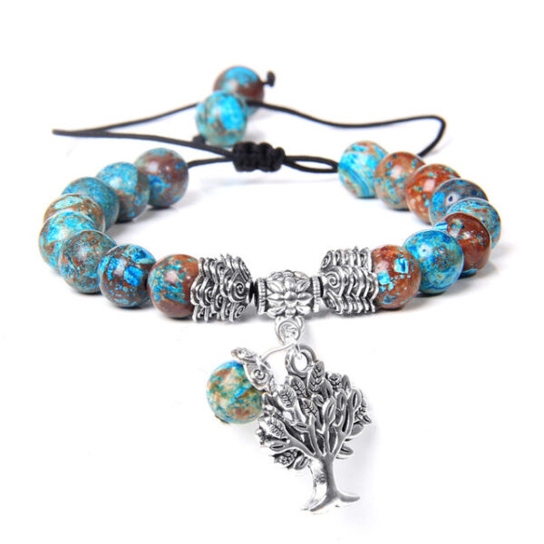 Natural Lapis Lazuli Tree of Life Bracelet Nature Life Charm Bracelet - Image 7