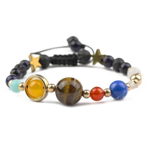 Galaxy Bracelet Gemstone Tiger Eye Crystal Lapis Lazuli Bracelet - Image 6