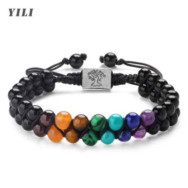 7 Chakra Crystal Beads Bracelet Natural Stone Tree of Life Chakra Stone Bracelet - Image 8