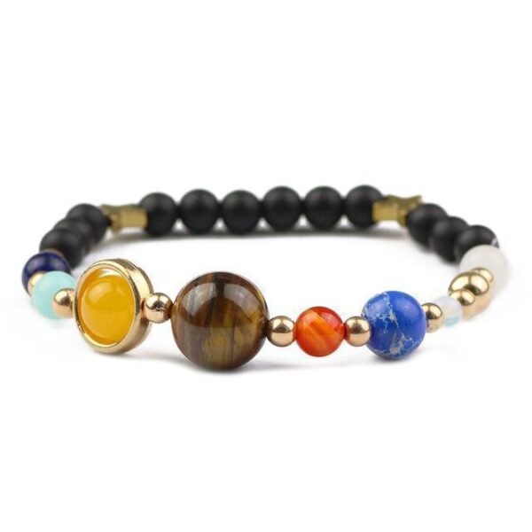 Galaxy Bracelet Gemstone Tiger Eye Crystal Lapis Lazuli Bracelet - Image 5