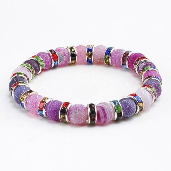 Purple Natural Stone Bracelets Chakra Buddha Bracelets - Image 13