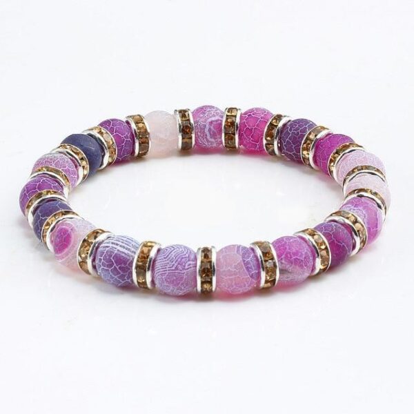 Purple Natural Stone Bracelets Chakra Buddha Bracelets - Image 14